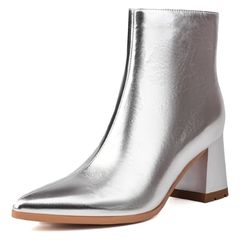 silver booties boots
